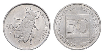 Словения 50 стотинов 1993 KM 3 алюминий aUNC 4659-559