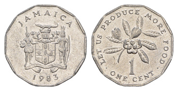 Ямайка 1 цент 1983 KM 64 алюминий 4649-1049