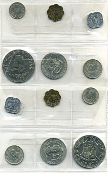 ФИЛИППИНЫ НАБОР ИЗ 6 МОНЕТ 1975-1982 UNC 3-6-3-34