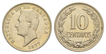 Сальвадор 10 сентаво 1977 KM 150a медь цинк никель 4642-752