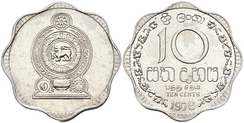 Цейлон 10 центов 1978 KM 140 a алюминий 4586-327