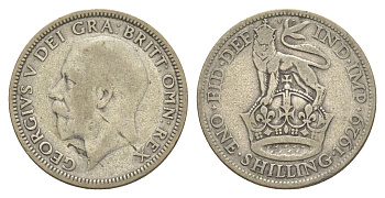 Великобритания 1 шиллинг 1929 Георг V (1910-1936) KM 833, Spink 4039 серебро 34-224