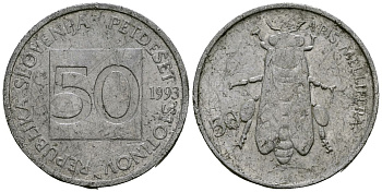 Словения 50 стотинов 1993 KM 3 алюминий 4167-635