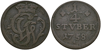 Вид, Рункель 1/4 штюбера 1758 SCH 2 медь 4132-1251