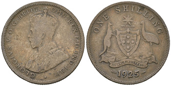 Австралия 1 шиллинг 1925 Георг V (1910-1936) KM 26 серебро 4681-133