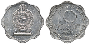 Шри-Ланка 10 центов 1978 KM 140 a алюминий 4118-417