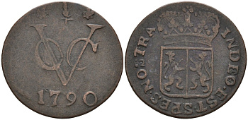 Нидерландская Восточная Индия, Гельдерланд (Gelderland) 1 дуит 1790 KM 50.2 медь 4577-112