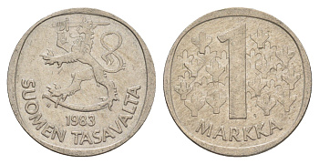 Финляндия 1 марка 1983 KM 49a медно-никель 4648-551