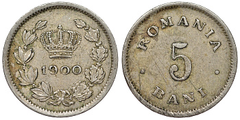 Румыния 5 бани 1900 Кароль I (1881-1914) KM 28 медно-никель 71-1023