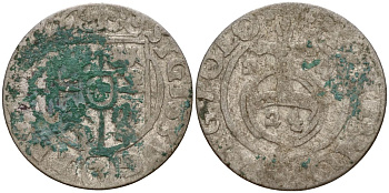Польша 3 полкера (3 полторака - 1 крейцер) 1623 Сигизмунд III Ваза (1587-1632) Gorecki B.23, KM 41 серебро 4158-927