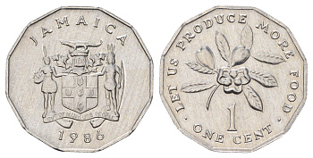 Ямайка 1 цент 1986 KM 64 алюминий UNC 4669-119