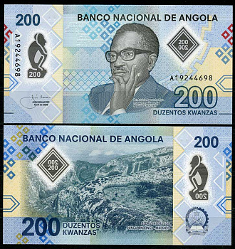 Ангола 200 кванза 2020 Антонио Агостиньо Нето, горы Маланже Pick 160 пластик UNC (пресс) 448-126-1
