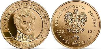 Польша 2 злотых 2013 MW, 200 лет со дня смерти князя Юзефа Понятовского KM 873 нордик  UNC  M60-08