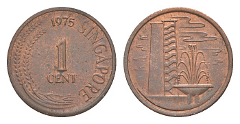 Сингапур 1 цент 1975 KM 1 бронза 4640-616