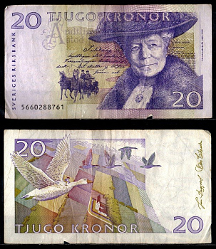 Швеция 20 крон 2005 Pick 63 b бумага 2197-8-2-2