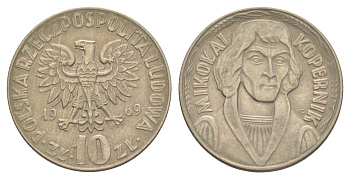 Польша 10 злотых 1969 Николай Коперник Y 51a медно-никель 4633-126