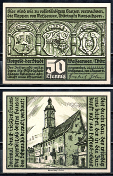 Вайсензе (Пруссия, Саксония) 50 пфеннигов 2193-52-2-1