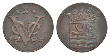 Голландская Ост-Индия (Нидерландская Восточная Индия) 1 дуит 1785 KM 152.3 медь 1522-1431