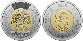 Канада 2 доллара 2023 национальный день коренных народов KM NEW биметалл  UNC  4531-135