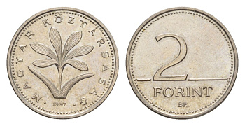Венгрия 2 форинта 1997 KM 693 медно-никель aUNC 4632-361