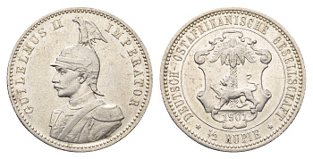 Германская Восточная Африка 1/2 рупии 1901 KM 4 серебро 1526-1413