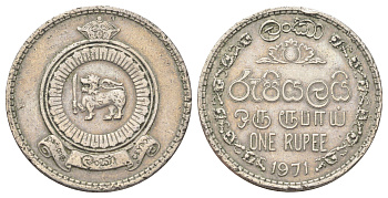Цейлон 1 рупия 1971 KM 133 медно-никель 4699-1033