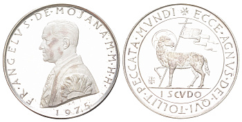 Мальтийский орден 1 скудо 1975 Анджело де Мохана, тираж 3.000 экземпляров X 58 серебро PROOF 441-1544