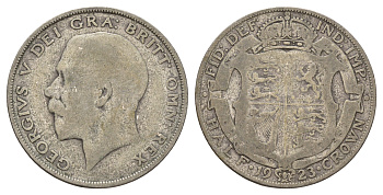 Великобритания 1/2 кроны 1923 Георг V (1910-1936) KM 818.1a, Spink 4021 серебро 3333-1224