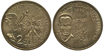 Польша 2 злотых 2009 MW, серия польские художники XIX-XX века, Владислав Стржеминский (1893-1952) KM 705 нордик 114-433