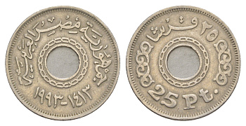 Египет 25 пиастров 1993 KM 734 медно-никель 4650-147