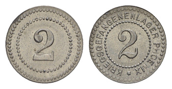 Херде 2 пфеннига ND лагерный жетон Men05 11722.1, Men18 14670.1 цинк UNC 1517-844