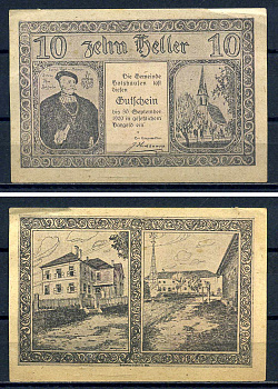 Хольцхаузен (Австрия) 10 геллеров 1921 Jaksc/Pick?JPR0396a-10 бумага aUNC 7556-30-2-1