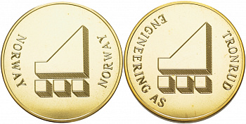 НОРВЕГИЯ МЕДАЛЬ TRONRUD INGINEERING 01-240-55