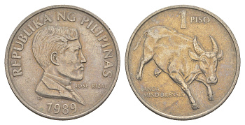 Филиппины 1 писо 1989 KM 243.1 медно-никель 4635-1016