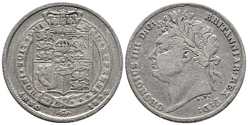 Великобритания 6 пенсов 1824 Георг IV (1820-1830) KM 691, Spink 3814 серебро 1518-1222
