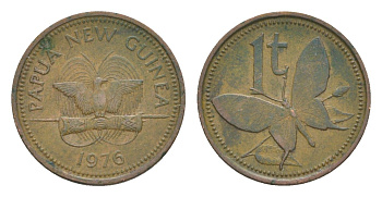 Папуа - Новая Гвинея 1 тойя 1976 KM 1 бронза 4630-1044