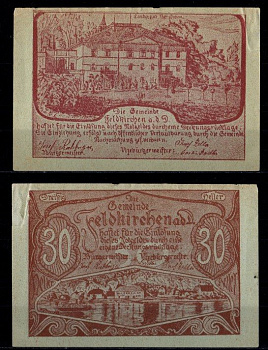 Австрия, Фельдкирхен-ан-дер-Донау 30 геллеров 1920 Jaksc/Pick JPR0197a-30 бумага 2193-19-2-1