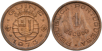 Португальская Гвинея-Бисау 1 эскудо 1973 KM 14 бронза UNC 3897-1123