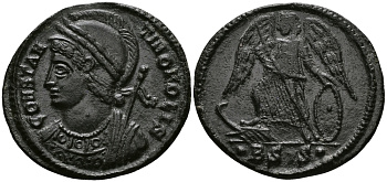 Римская Империя нуммий 334 - 335 Константин I Великий CONSTANTINOPOLIS Сисция Extremely fine (степень редкости С3) RIC 241 бронза 1073-10-95