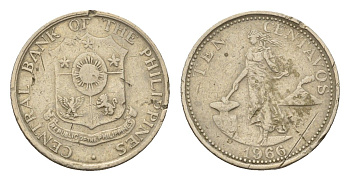 Филиппины 10 сентаво 1966 KM 188 медь цинк никель 4640-352