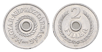 Венгрия 2 филлера 1971 KM 546 алюминий 4658-964