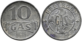 Нидерланды, Харлинген жетон на газ в 10 центов ND (1942) 99-1147