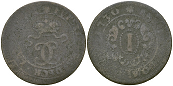 Вальдек 1 пфенниг 1730 KM 1 медь 99-813