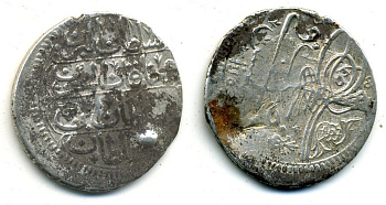 Грузия (Тифлис) аббаси 1115 Ахмед III ибн Мухаммад, 1115-1143 AD H Artuk 1771, Pere 532, Sultan 1585, KM 7 серебро 00-817-62