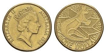 Австралия 1 доллар 1988 200 лет Австралии KM 100 алюминиевая бронза aUNC 4657-214