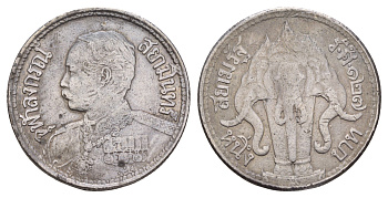 Таиланд (Сиам) ПОДДЕЛКА - 1 бат 1908 подделывались как с целью ущерба в пользу обращения, так и с целью обмануть коллекционеров. Данная "монета" сделана из серебра тип Y 39 серебро 413-2431