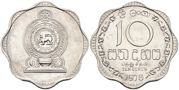 Цейлон 10 центов 1978 KM 140 a алюминий 4586-345