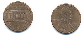 США 1 ЦЕНТ 1998 D ЛИНКОЛЬН KM 201b цинк плакированный медью 179-514