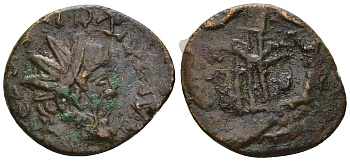 Римская Империя, императоры в Галлии антониниан 271 - 274 Тетрик, локальная чеканка в Галлии RIC - биллон 1073-25-111