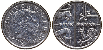 Великобритания 5 пенсов 2014 Елизавета II (1952-2022) KM 1109d, Spink 4671 (D7) медно-никель 4124-715